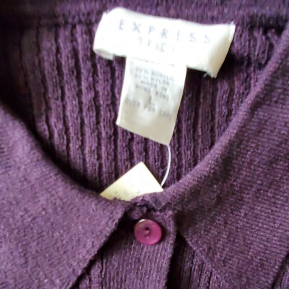 EXPRESS VINTAGE Plum Sweater and Pants - Picture 5 of 13